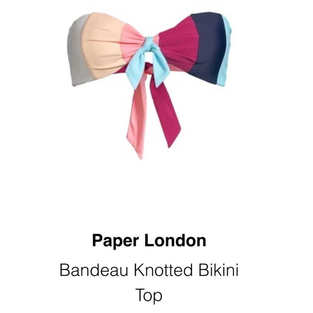 Paper London
Bandeau Knotted Bikini Top Small
Rainbow Multi Worn a few times